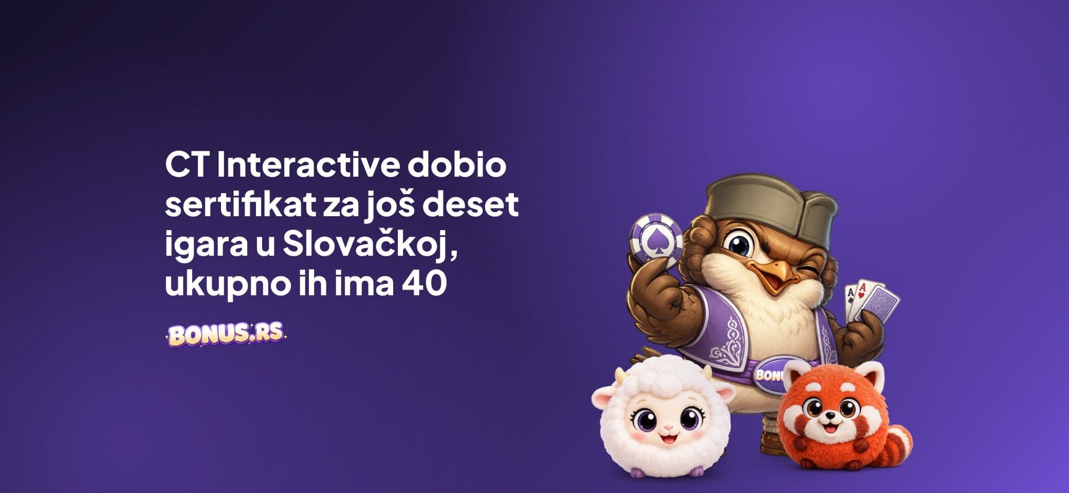 CT Interactive dobio sertifikat za još deset igara u Slovačkoj, ukupno ih ima 40
